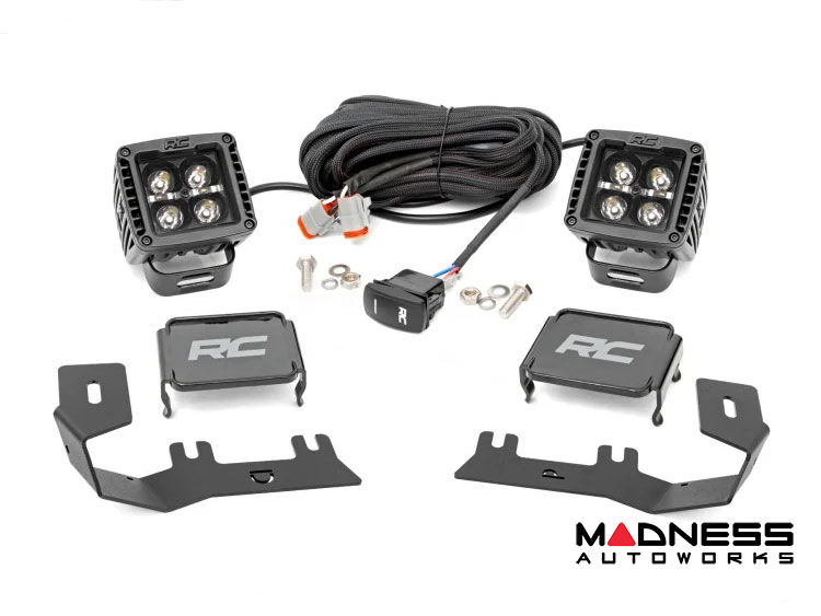 Chevrolet Silverado 1500 Lighting Upgrade - Ditch Light LED Mount w/ Black Series with White DRL